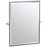 2_Gatco Bleu Chrome 27 1/2" x 32 1/2" Rectangular Wall Mirror