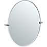 Gatco Bleu Chrome 28 1/4" x 32" Oval Vanity Mirror