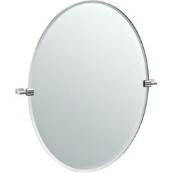 Gatco Bleu Chrome 28 1/4&quot; x 32&quot; Oval Vanity Mirror