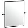 1_Gatco Bleu Matte Black 23 1/2" x 25" Framed Wall Mirror