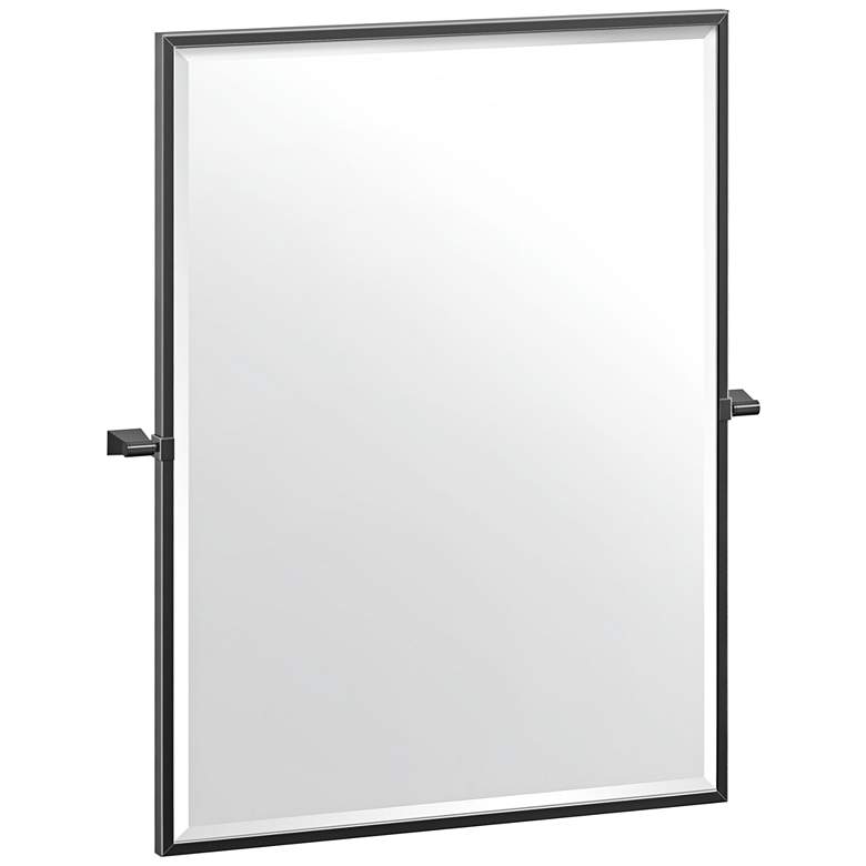 Image 1 Gatco Bleu Matte Black 27 1/2" x 32 1/2" Framed Wall Mirror