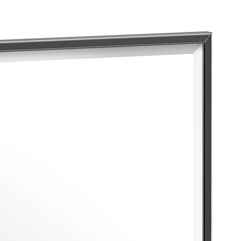 Image 2 Gatco Bleu Matte Black 27 1/2" x 32 1/2" Framed Wall Mirror more views