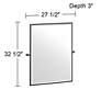 4_Gatco Bleu Matte Black 27 1/2" x 32 1/2" Framed Wall Mirror more views