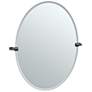 Gatco Bleu Matte Black 28 1/4" x 32" Oval Wall Mirror