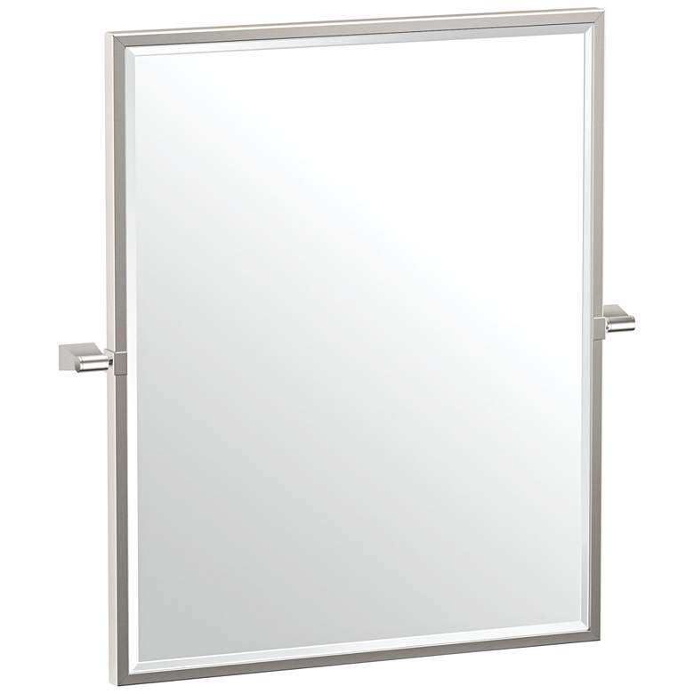 Image 1 Gatco Bleu Satin Nickel 23 1/2 inch x 25 inch Framed Wall Mirror