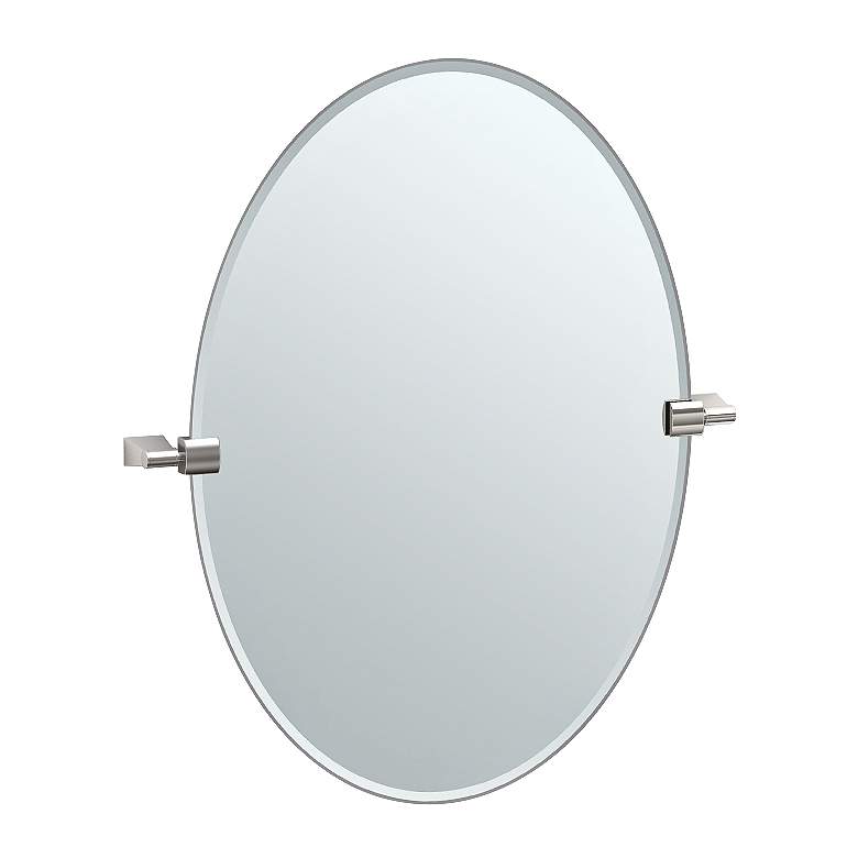Image 1 Gatco Bleu Satin Nickel 23 1/2 inch x 26 1/2 inch Vanity Wall Mirror