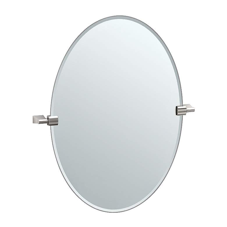 Image 1 Gatco Bleu Satin Nickel 23 1/2" x 26 1/2" Vanity Wall Mirror