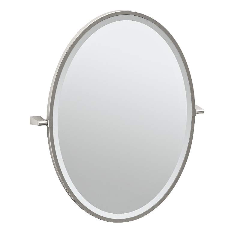 Image 1 Gatco Bleu Satin Nickel 23 1/2 inch x 27 1/2 inch Vanity Mirror