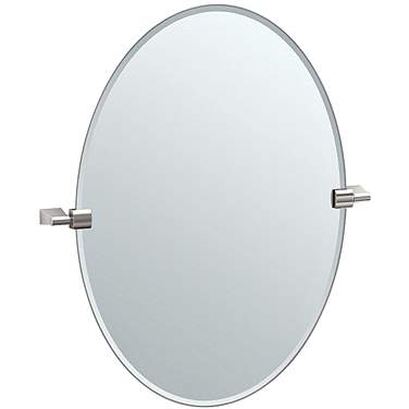 Gatco Bleu Satin Nickel 23 1/2" x 26 1/2" Vanity Wall Mirror