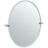 Gatco Bleu Satin Nickel 28 1/4" x 32" Oval Wall Mirror