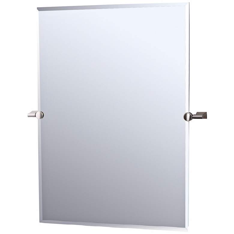 Image 1 Gatco Bleu Satin Nickel 28 inch x 32 inch Tilting Wall Mirror