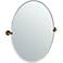 Gatco Cafe Bronze 28 3/4" x 32" Large Oval Vanity Mirror