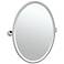 Gatco Cafe Chrome 24 1/4" x 27 1/2" Oval Vanity Mirror