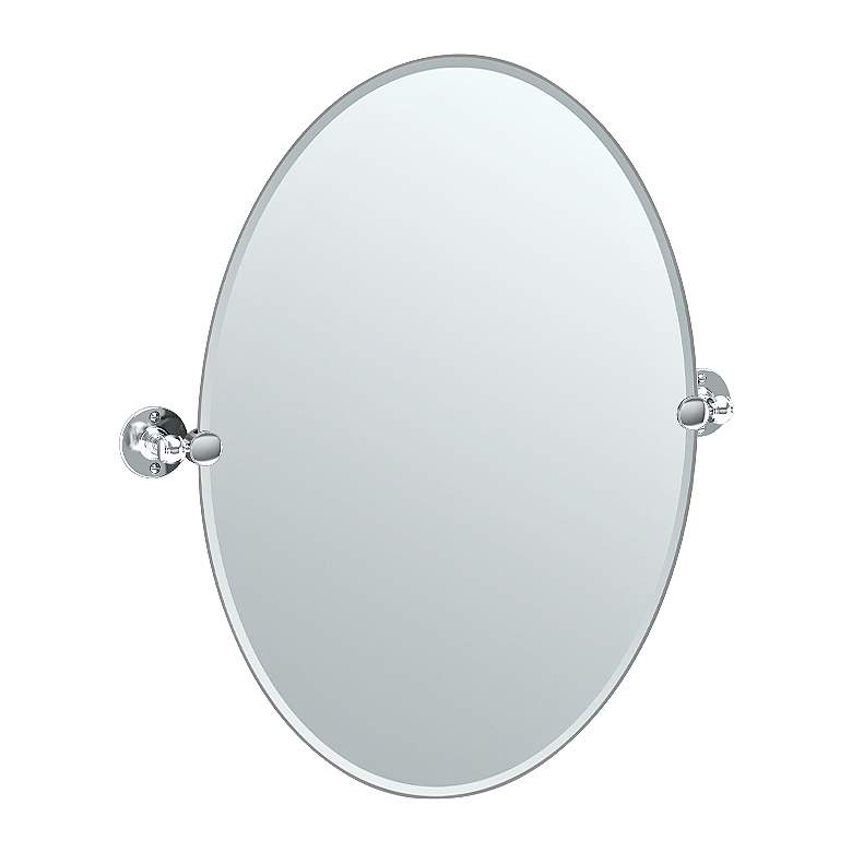 Image 1 Gatco Cafe Chrome 24" x 26 1/2" Oval Vanity Mirror