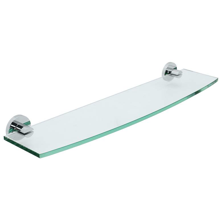 Image 1 Gatco Channel 20 1/4 inch-W Chrome and Tempered Glass Bath Shelf