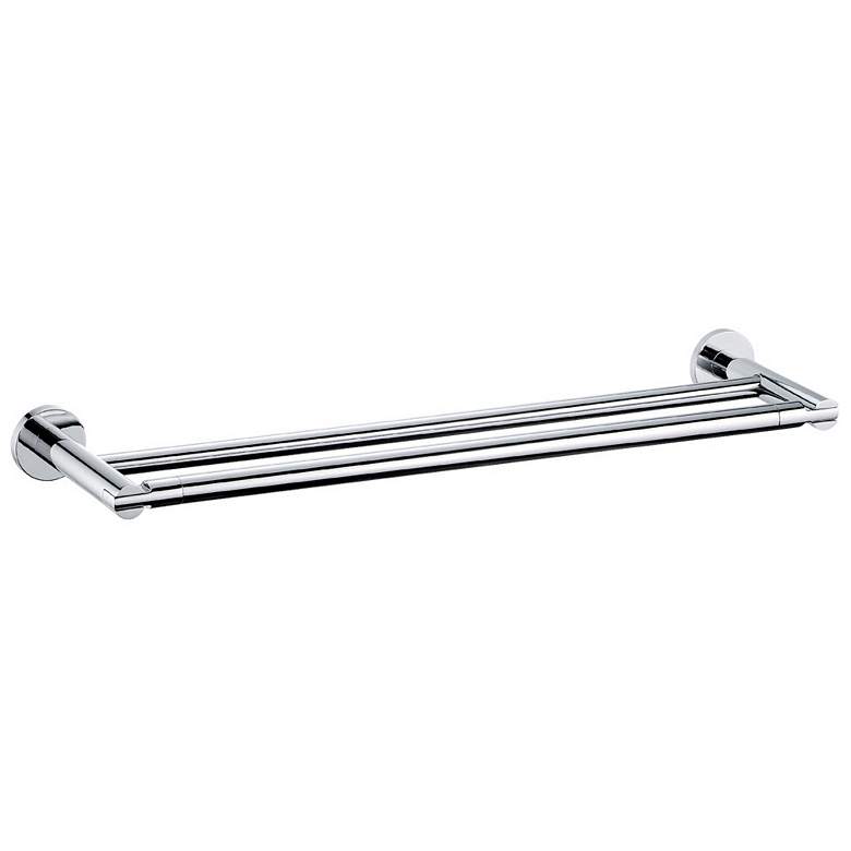 Image 1 Gatco Channel 24 inch Wide Chrome Double Towel Bar
