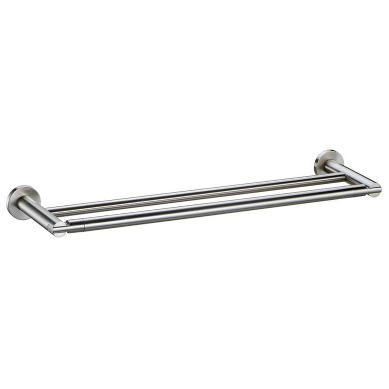 Image 1 Gatco Channel 24 inch Wide Satin Nickel Double Towel Bar