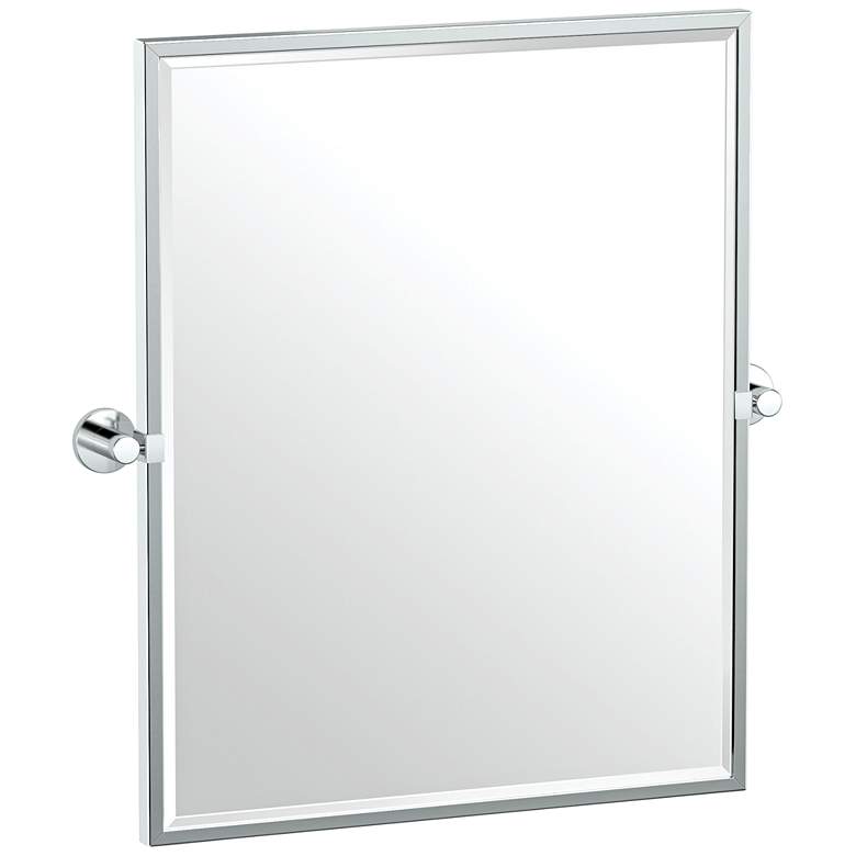 Image 1 Gatco Channel Chrome 23 3/4 inch x 25 inch Framed Wall Mirror
