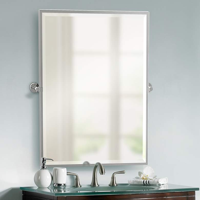 Image 1 Gatco Channel Chrome 27 3/4" x 32 1/2" Wall Mirror