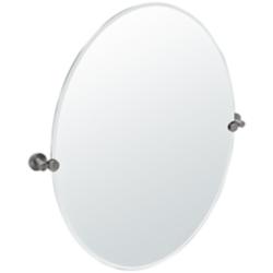 Gatco Channel Large Satin Nickel 28 1/2&quot; x 32&quot; Mirror