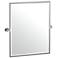 Gatco Channel Satin Nickel 23 3/4" x 25" Framed Wall Mirror