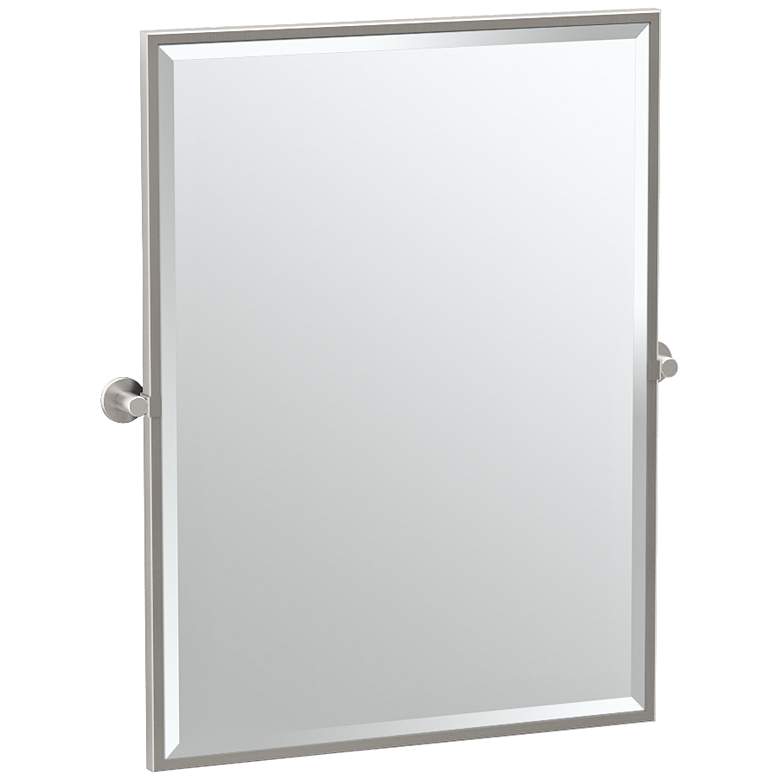 Image 1 Gatco Channel Satin Nickel 27 3/4 inch x 32 1/2 inch Wall Mirror