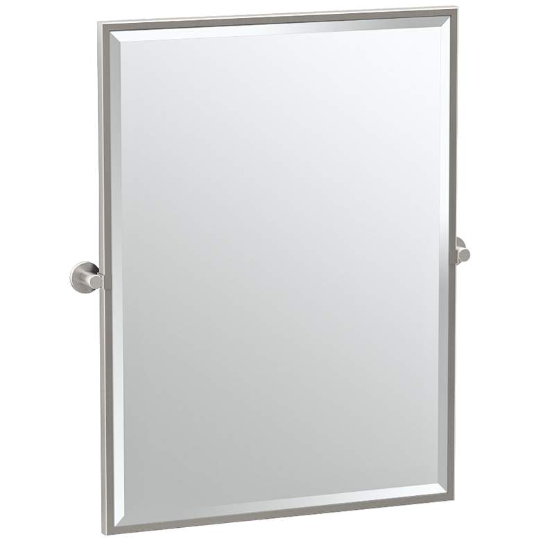 Image 1 Gatco Channel Satin Nickel 27 3/4" x 32 1/2" Wall Mirror