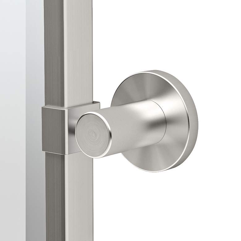 Image 2 Gatco Channel Satin Nickel 27 3/4" x 32 1/2" Wall Mirror more views