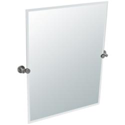 Gatco Channel Satin Nickel 28&quot; x 31 1/2&quot; Wall Mirror