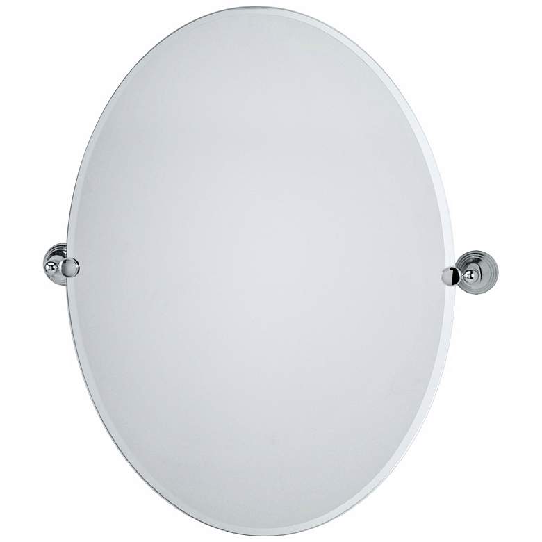 Image 1 Gatco Charlotte Polished Chrome Oval 32 inch High Wall Mirror