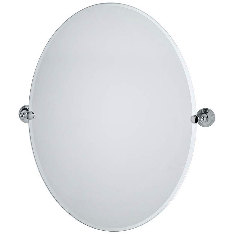 Image 1 Gatco Charlotte Polished Chrome Oval 32" High Wall Mirror