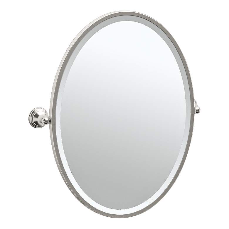 Image 1 Gatco Charlotte Satin Nickel 24 1/2 inch x 27 1/2 inch Wall Mirror