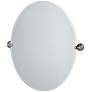 1_Gatco Charlotte Satin Nickel 27 1/2" x 32" Oval Wall Mirror