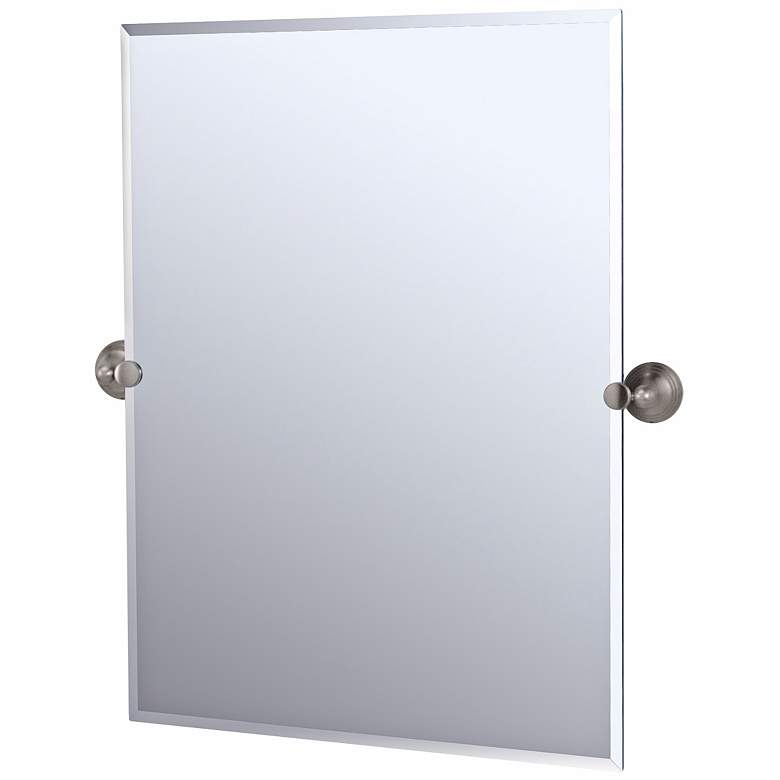 Image 1 Gatco Charlotte Satin Nickel Rectangular High Wall Mirror