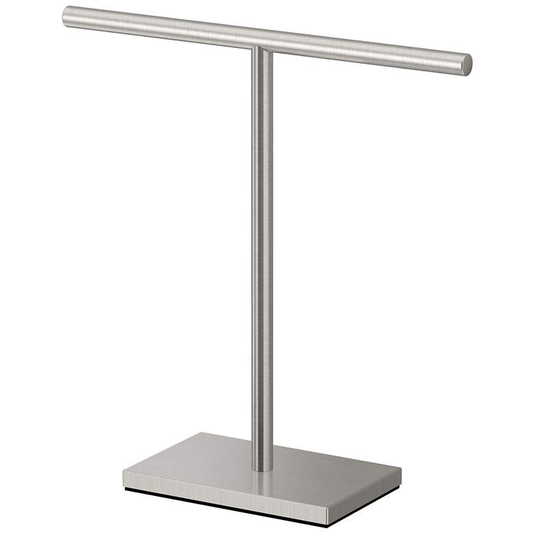 Image 1 Gatco Countertop T-Shape Hand Towel Holder 11", Satin Nickel
