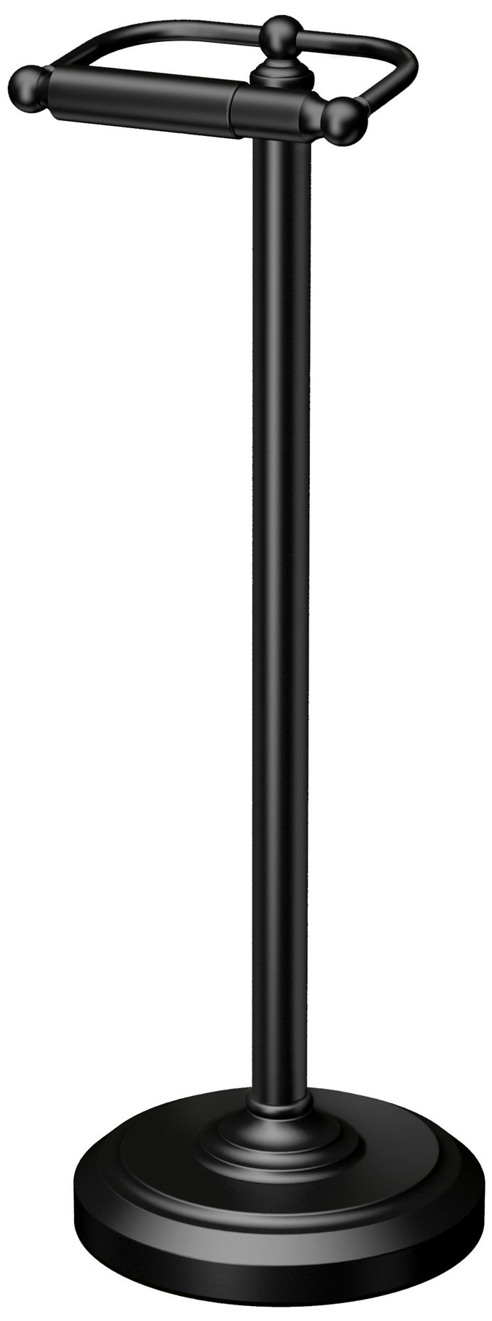Image 2 Gatco Designer II 22" High Matte Black Freestanding Tissue Holder