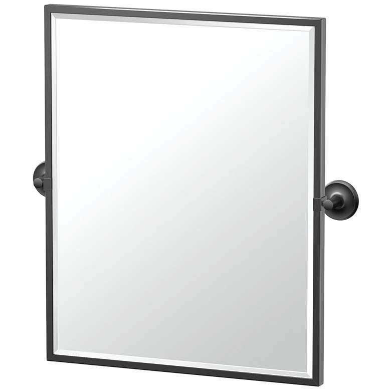 Image 1 Gatco Designer II 25"H Framed Rectangle Mirror, Matte Black