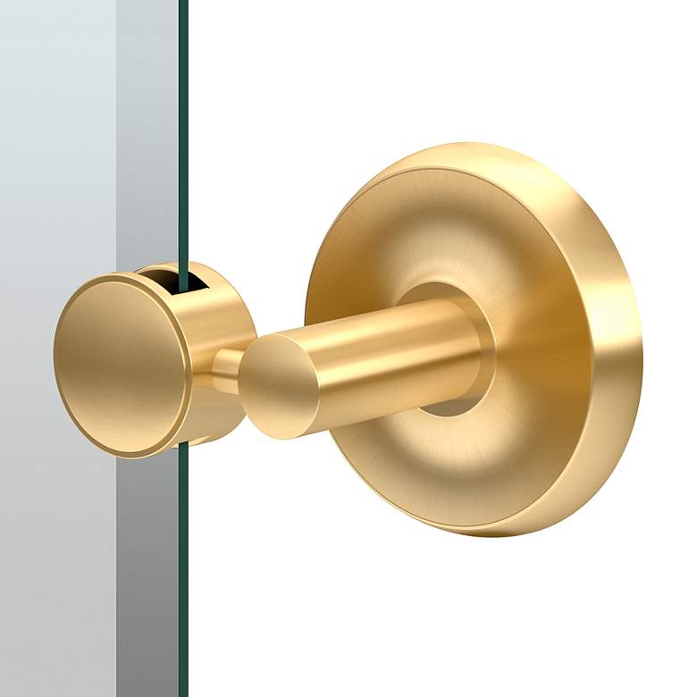 Image 2 Gatco Designer II 31.5"H Frameless Rectangle Mirror, Brushed Brass more views