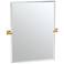 Gatco Elevate 31.5"H Frameless Rectangle Mirror, Brushed Brass