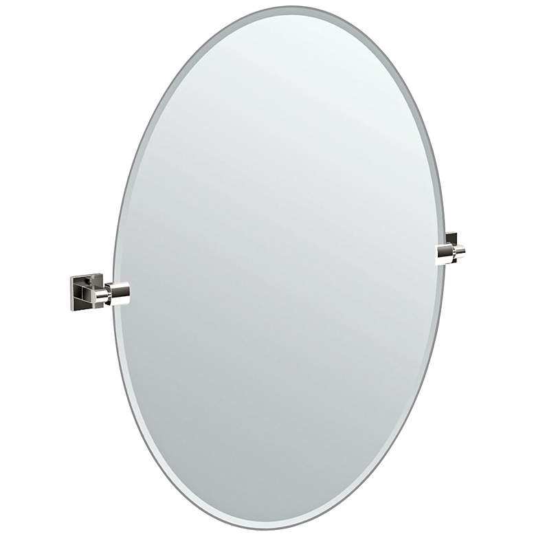 Image 1 Gatco Elevate Chrome 28 1/2 inch x 32 inch Oval Wall Mirror
