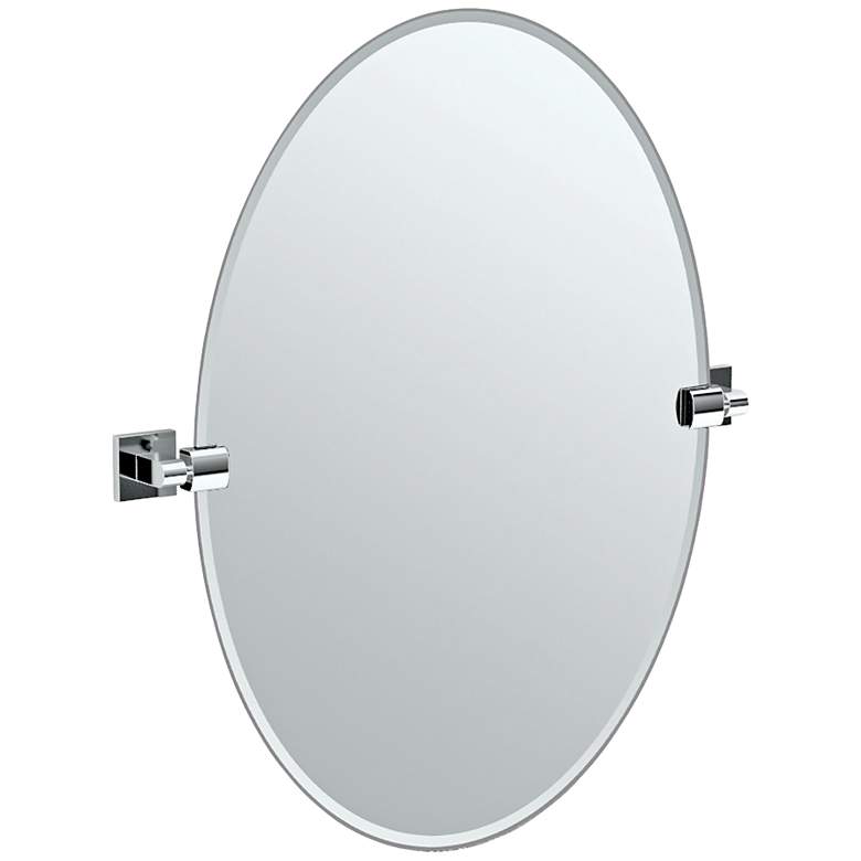 Image 1 Gatco Elevate Chrome Oval 24 inch x 26 1/2 inch Wall Mirror