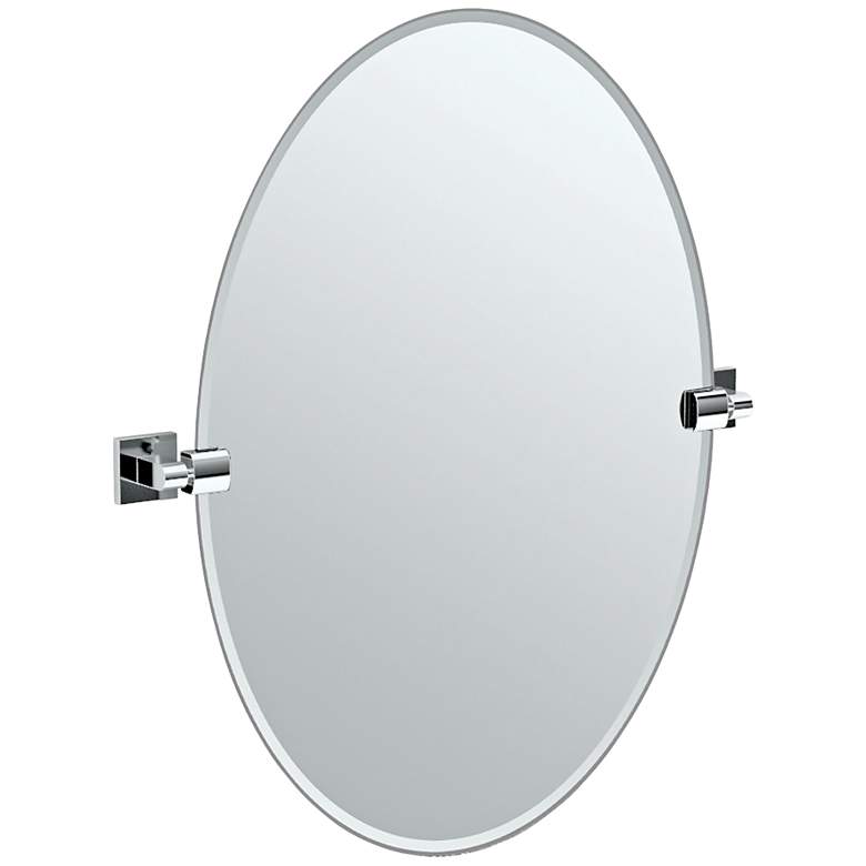 Image 1 Gatco Elevate Chrome Oval 24" x 26 1/2" Wall Mirror