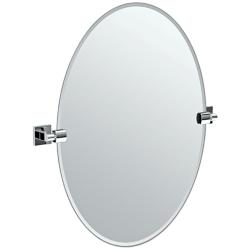Gatco Elevate Chrome Oval 24&quot; x 26 1/2&quot; Wall Mirror