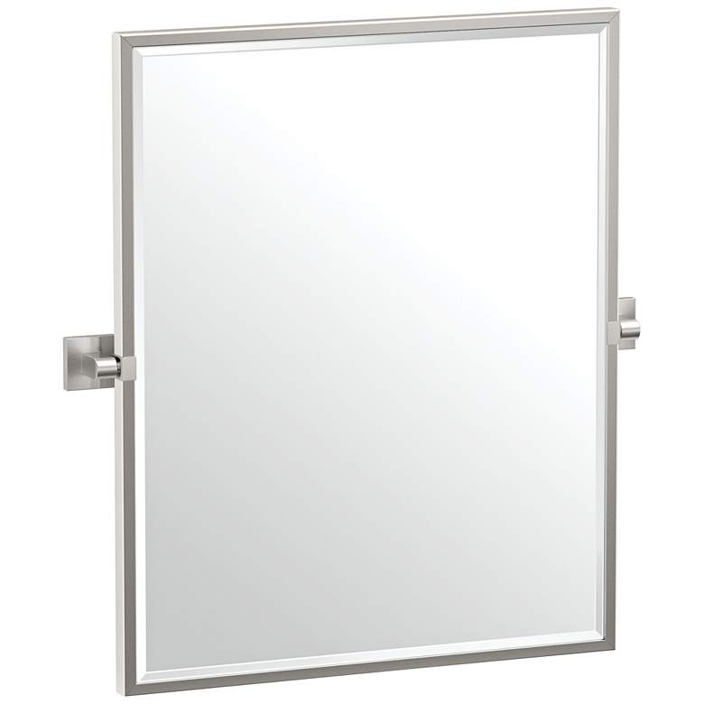 Image 1 Gatco Elevate Satin Nickel 23 3/4" x 25" Framed Wall Mirror