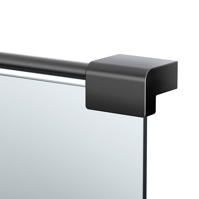 Image 2 Gatco Fixed Mount 24"H Frameless Rectangle Decor Mirror, Matte Black more views