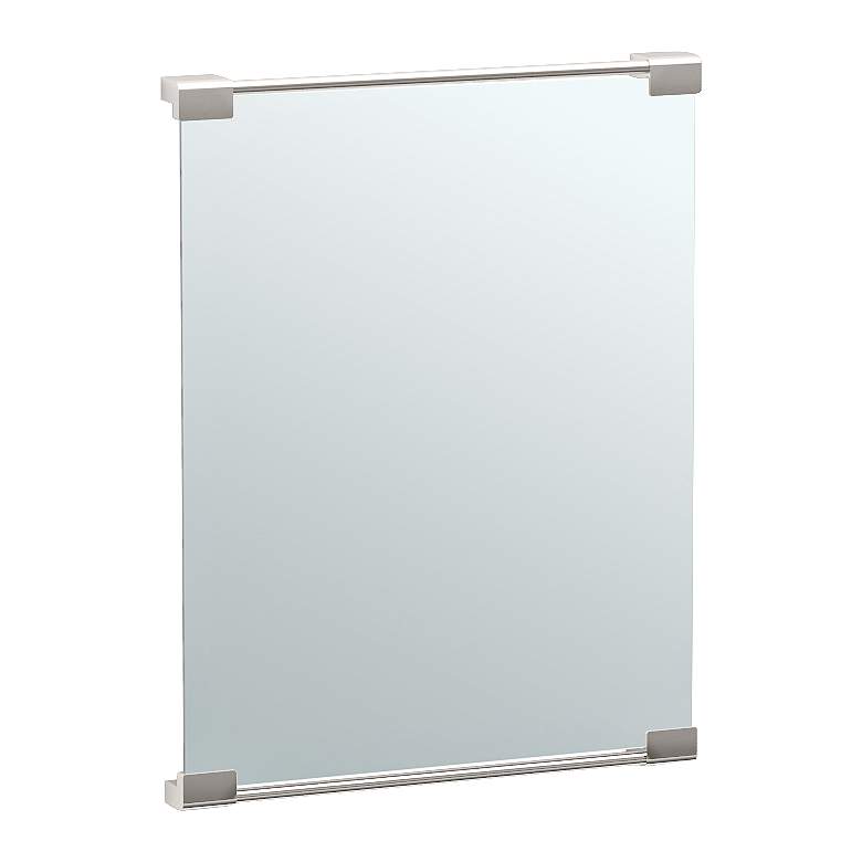 Image 1 Gatco Fixed Mount Satin Nickel 19 1/2" x 25 1/2" Wall Mirror