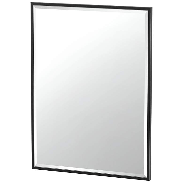 Image 1 Gatco Flush Mount EZ Hanging 32.5"H Framed Rectangular Mirror, Matte Black