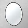 5_Gatco Flush Mount Matte Black 25" x 33" Oval Wall Mirror more views