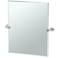Gatco Glam 24"H Frameless Rectangle Mirror, Satin Nickel