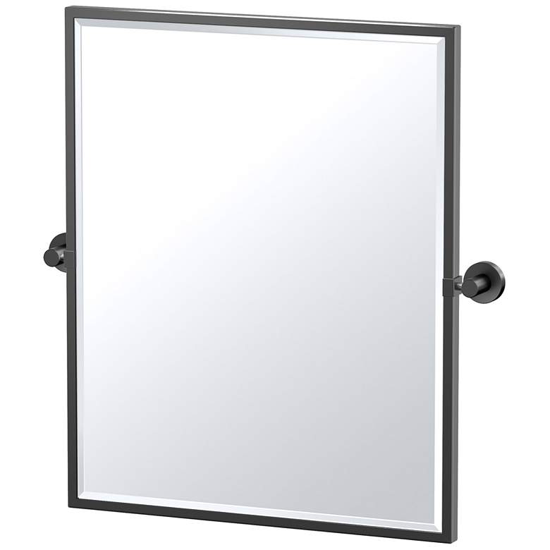 Image 1 Gatco Glam 25"H Framed Rectangle Mirror, Matte Black